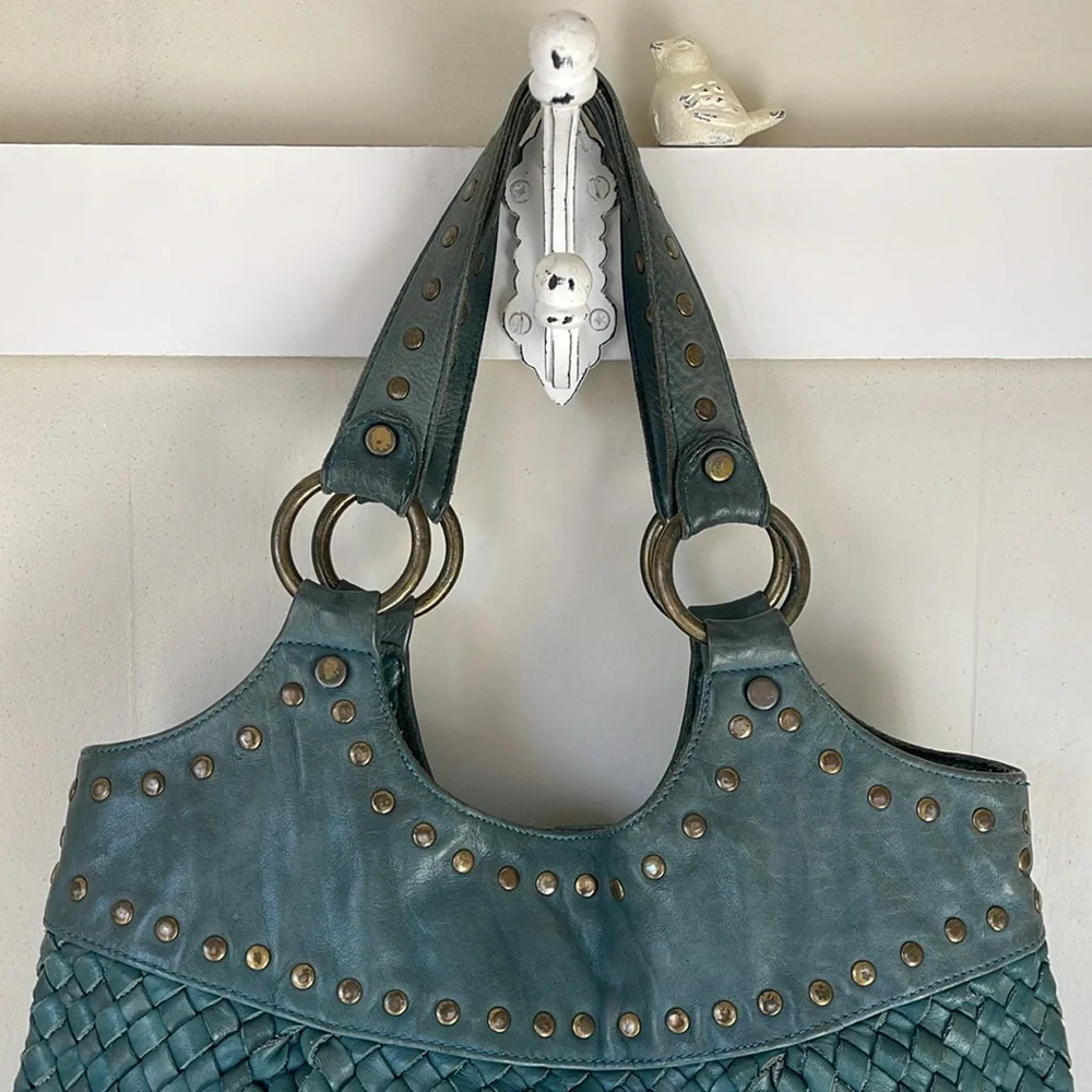 Fossil 🗝️ Vintage Woven Genuine Leather ShoulderBag